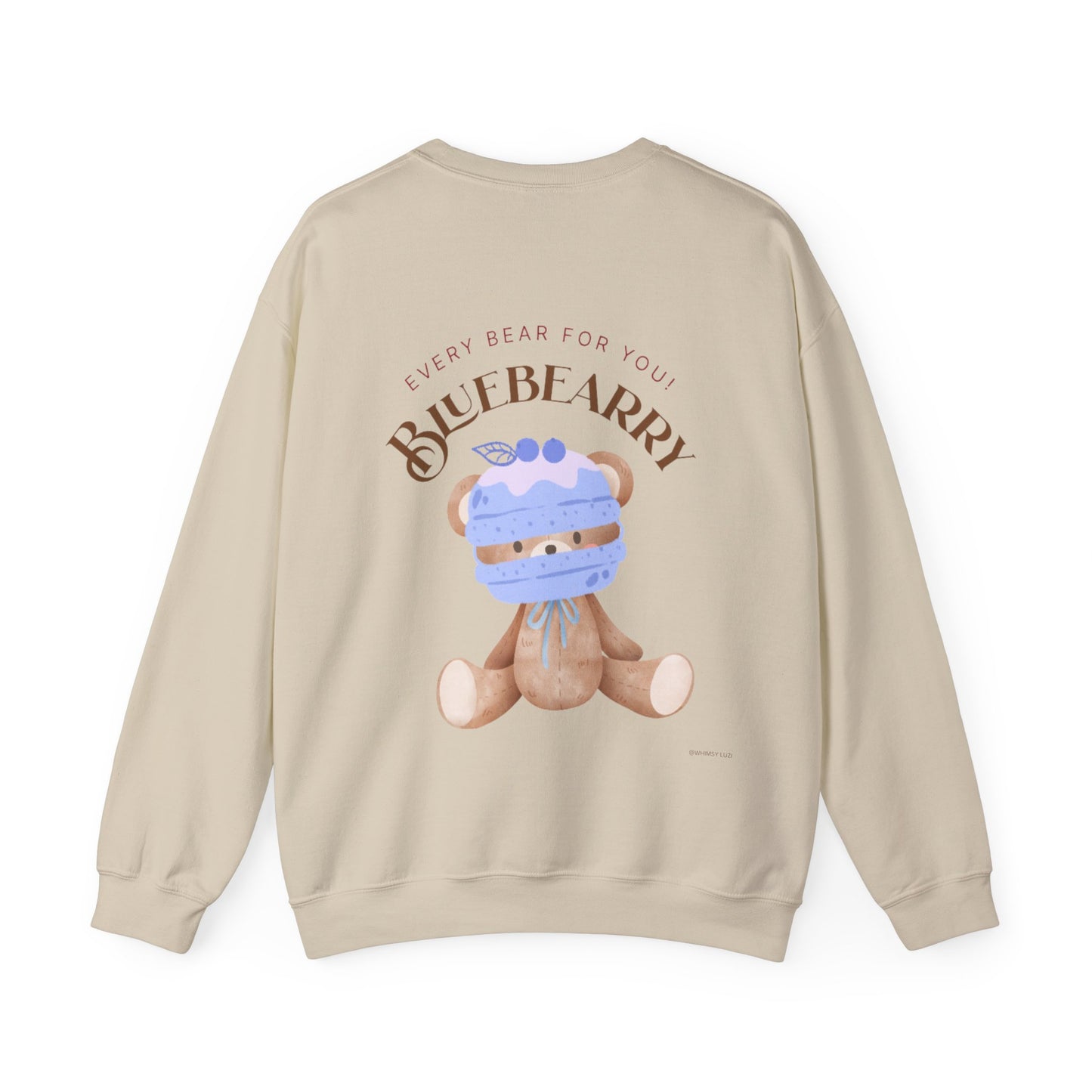 Adorable Blueberry Bear Unisex Crewneck Sweatshirt | Cozy Cute Animal Sweater | Aesthetic Gift for All