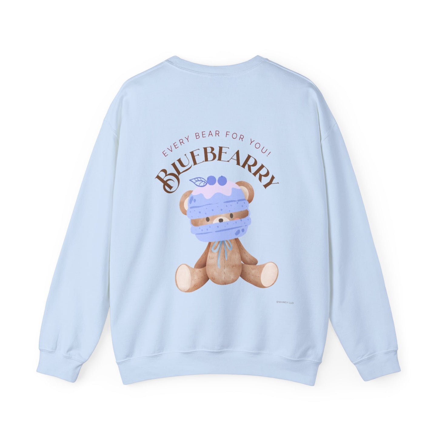 Adorable Blueberry Bear Unisex Crewneck Sweatshirt | Cozy Cute Animal Sweater | Aesthetic Gift for All