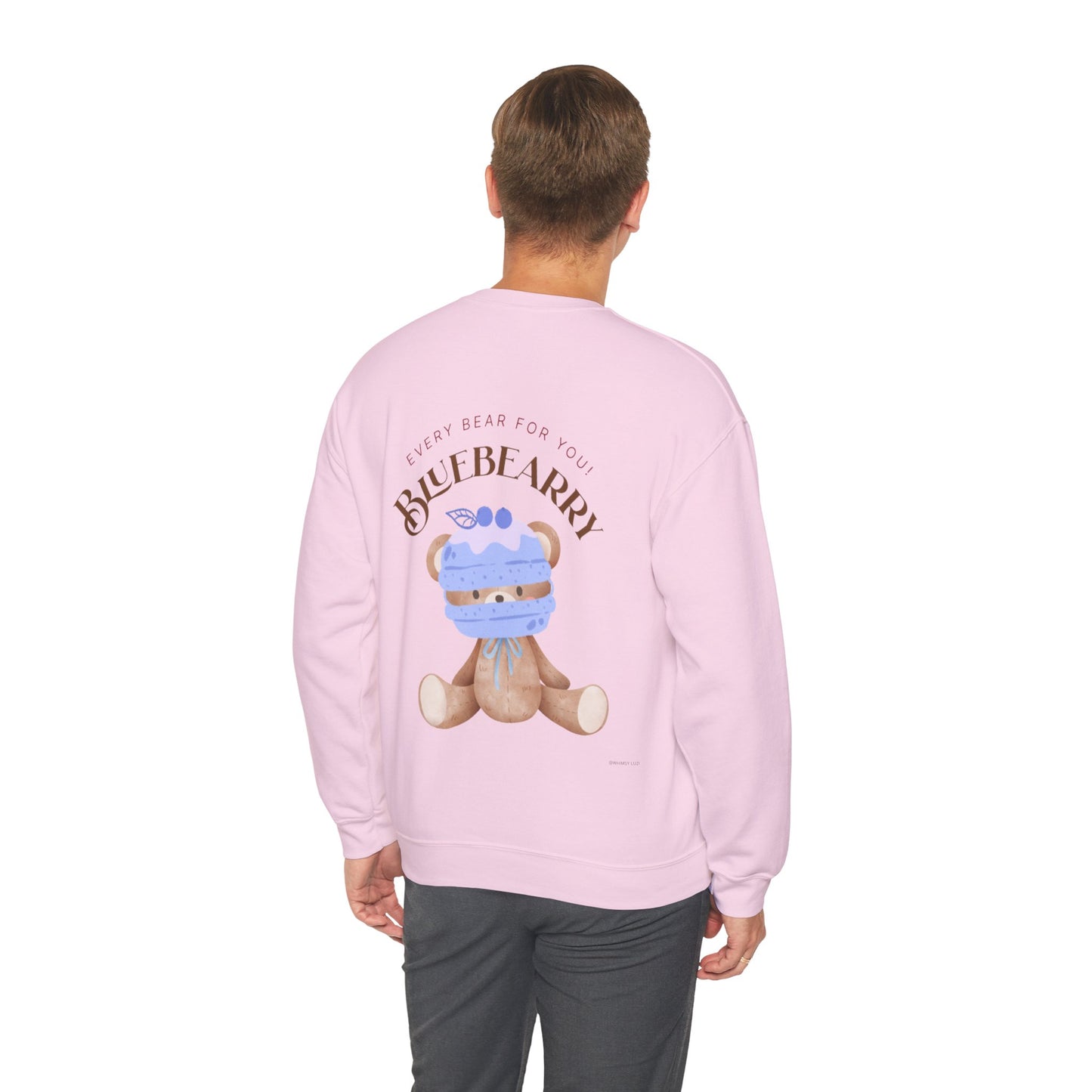 Adorable Blueberry Bear Unisex Crewneck Sweatshirt | Cozy Cute Animal Sweater | Aesthetic Gift for All