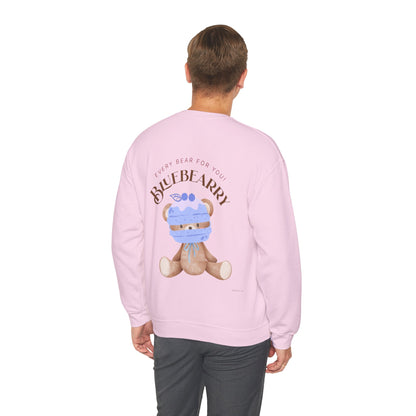 Adorable Blueberry Bear Unisex Crewneck Sweatshirt | Cozy Cute Animal Sweater | Aesthetic Gift for All