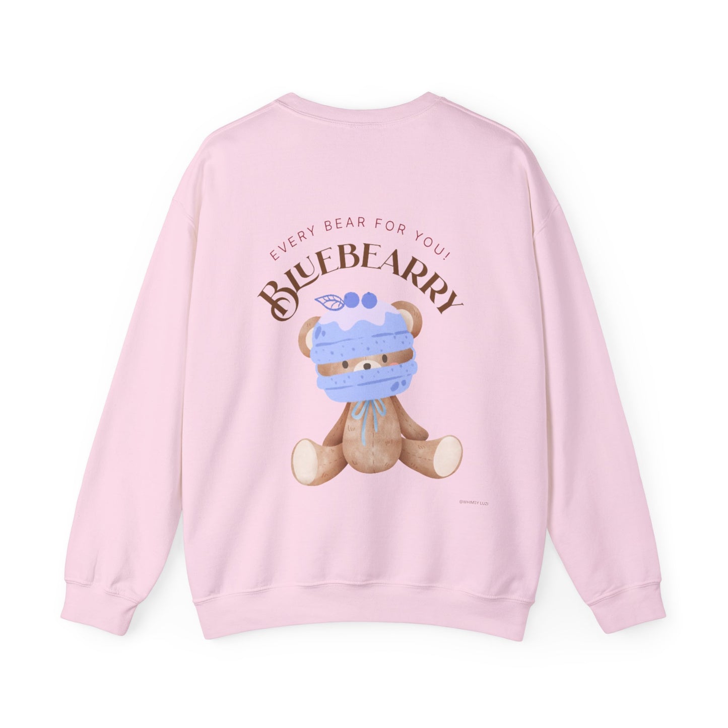 Adorable Blueberry Bear Unisex Crewneck Sweatshirt | Cozy Cute Animal Sweater | Aesthetic Gift for All